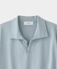 Jeilium Cotton Summer Essential Cable Polo Neck Sky Blue (Dry Touch)