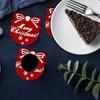 2PCS Absorbent Placemats Antifouling Cup Mat Drink Pads Coasters  Gifts