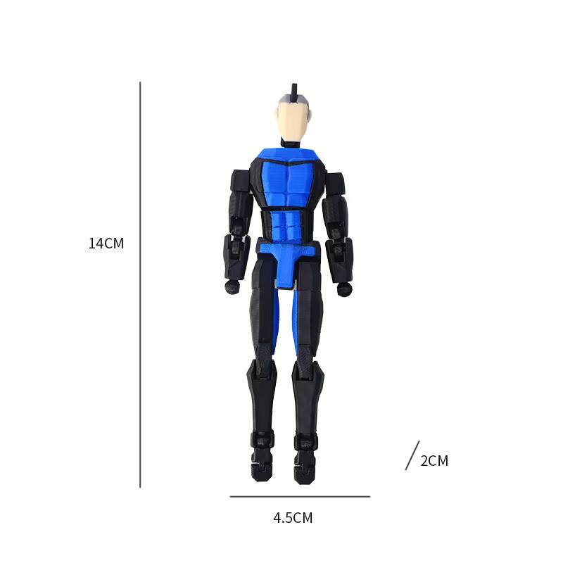 3D Printed Blue-Masked Invincible T13 Dummy13 Multi-Jointed Movable 3D Printed Shapeshift Toys Action Figure Custom Toy