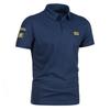 Summer Men's Short Sleeved Polo Shirt Patchwork Casual Lapel Short Sleeved T-shirt