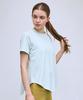 NOKJOK Laplan Back Slit Short Sleeve T-Shirt Running Yoga Wear Pilates Wear