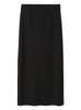 Loop Design Straight Knit Skirt with Back Vent 09WNS251066BLK0
