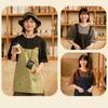 Japanese Style Vest Apron Multiple Pockets Adjustable Resistant Dirt Apron Widened Shoulder Straps Fashion Cooking Apron Female