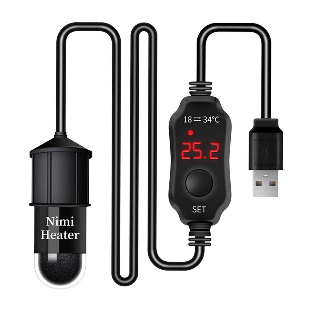 Aquarium Heaters Small 10W with Controller Intelligent Overheat Protection Submersible Heater Digital Display Adjustable Temps