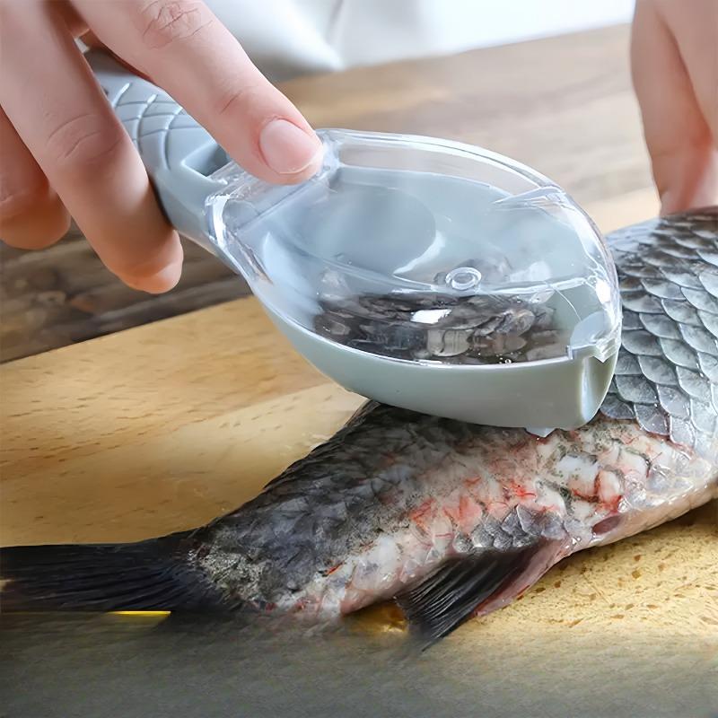 The Fish Scale Scraper with A Lid Thickened Is Suitable for Home Kitchen UseDoes Not Hurt Hands and Is Light and Convenient