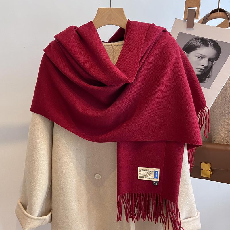 New scarf women's winter versatile shawl imitation cashmere warm high-end couple scarf