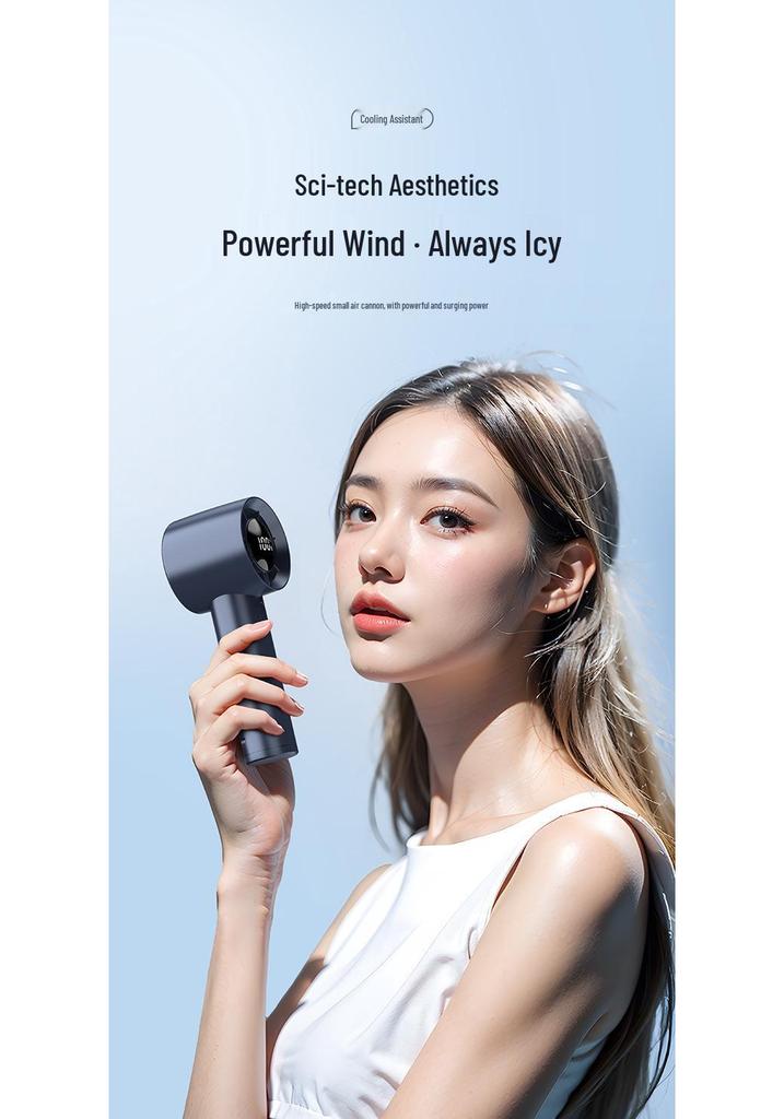 Ultra-Quiet Handheld Mini Fan with Long Battery Life & USB Charging
