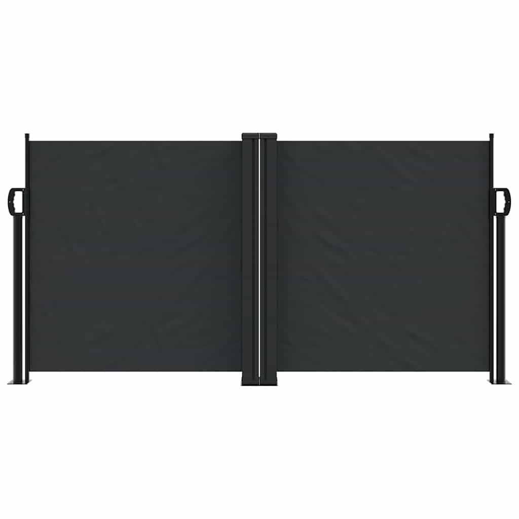 Retractable Side Awning Black 120 x 600 cm