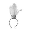 Luxurious Feathered Crown Headband With Rhinestones For Carnivals Parties And Special Occasion Women Costume Props