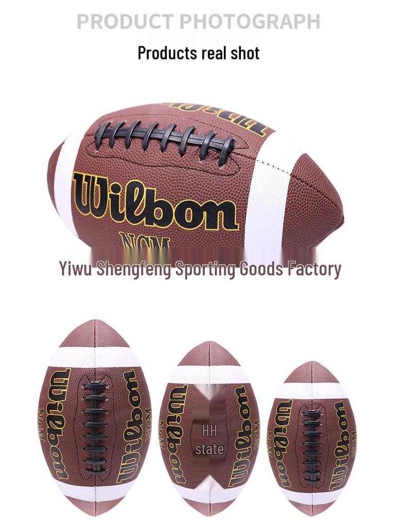 Rutschfester, verschleißfester PU American Football, Olivbraun, Größen 3, 6, 9