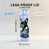 1PC French Bulldog Pocket Print 750ml Color Plastic Sports Water Bottle Leakproof Flip Straw Lid Suitable for Sports Office Home Use