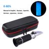 Alcohol Refractometer 0-80% Spirits Tester Alcoholometer (Single Scales) Adjustable Manual Focu
