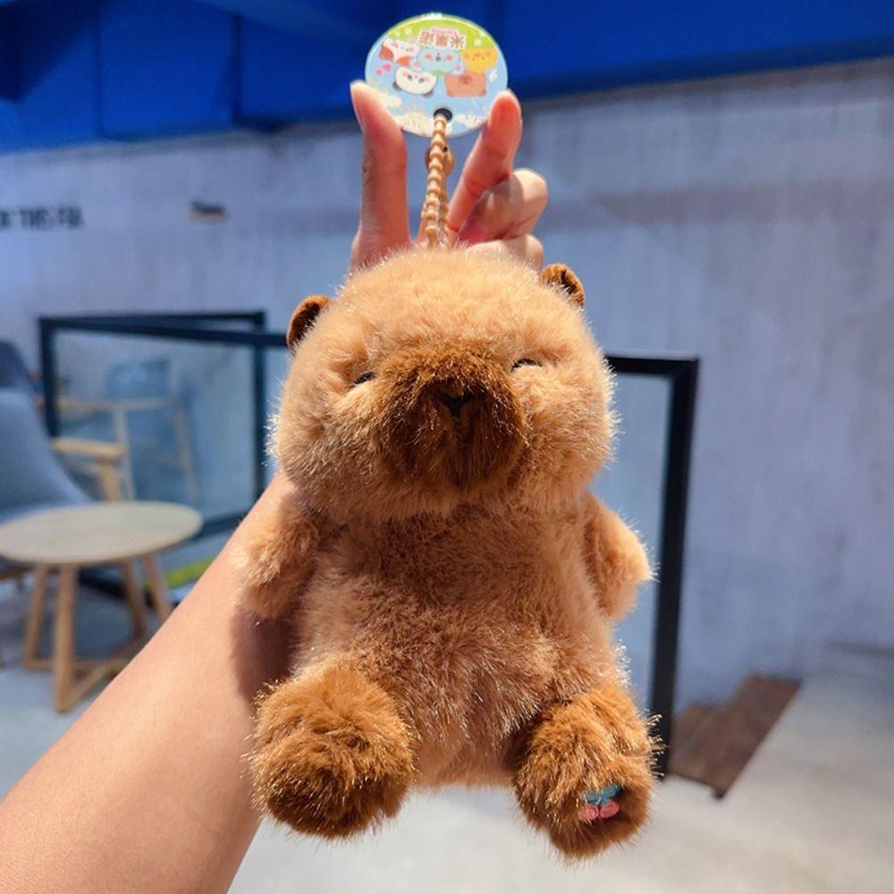 Elephant Cartoon Animal Keychain Capibara Bag Hanging Pendant Funny Car Key Ring  Small Gifts