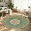 Mandala Ornament (581) Theme Round Crystal Velvet Rug Custom Name Text Personalized Floor Mat Home Decor Non Slip Crystal Carpet