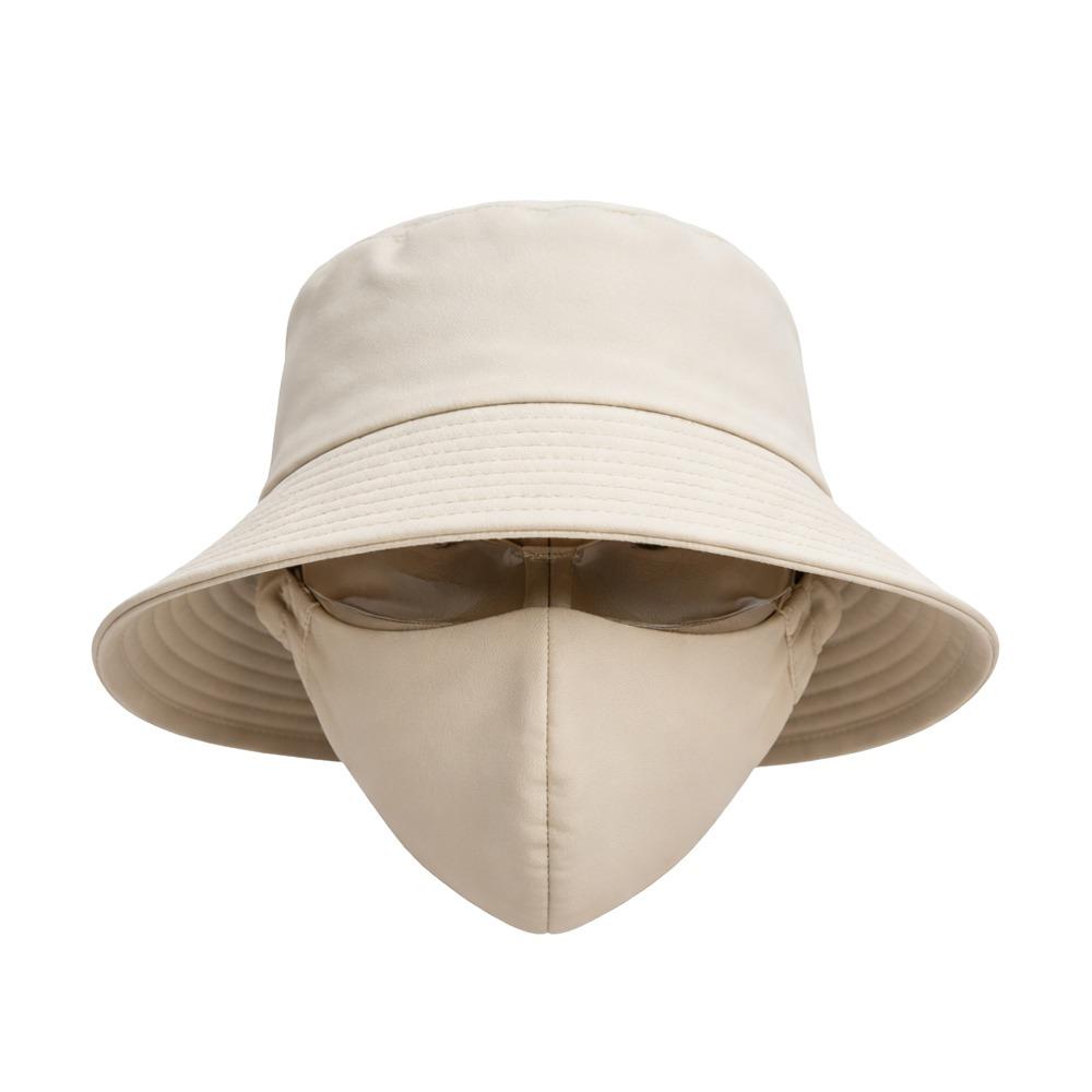 

With Mask Agricultural Work Hat Wide Brim Dust Mask Hat Fisherman Hat Protect Neck Anti-uv Sunscreen Mask Hat Four Seasons
