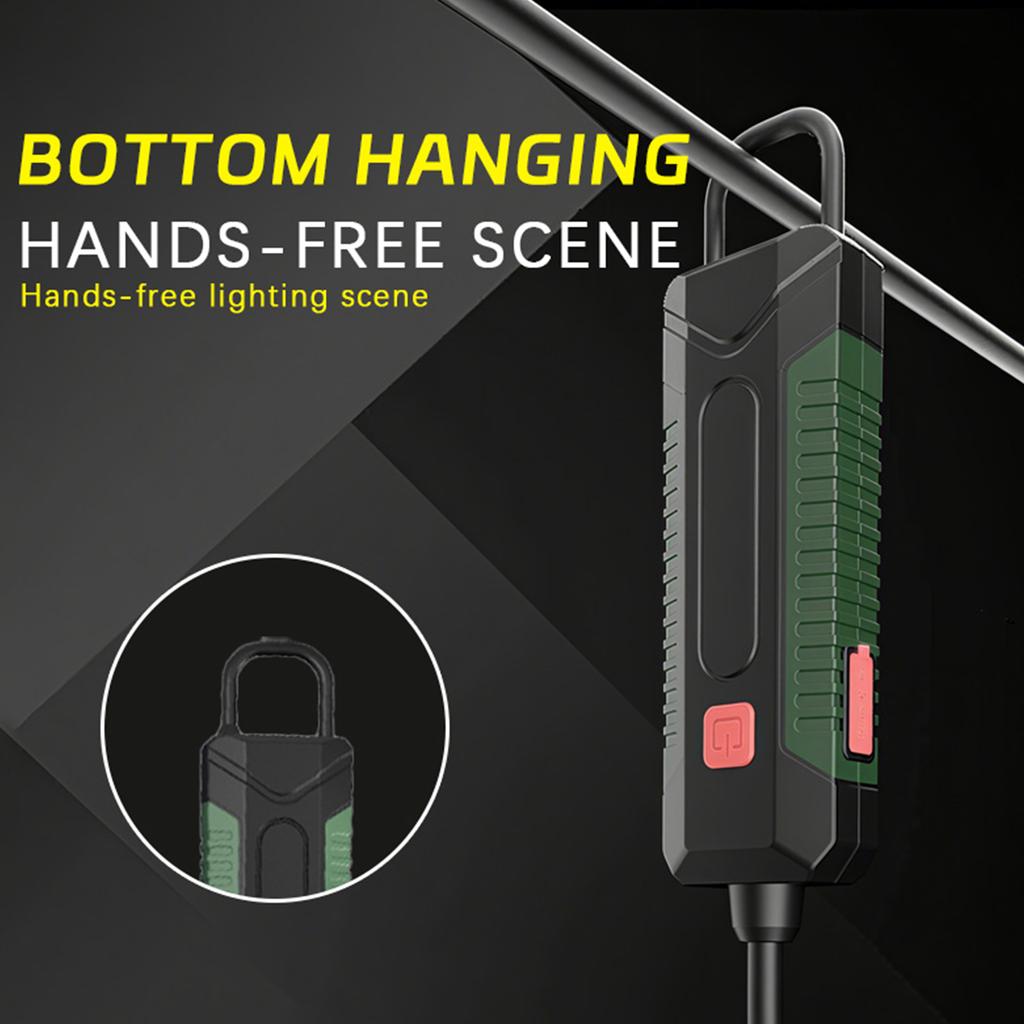 Rechargeable Camping LED Flashlight Work Light Magnet and Hook Lighting Modes Spotlight Handheld Flashlights for Night Work