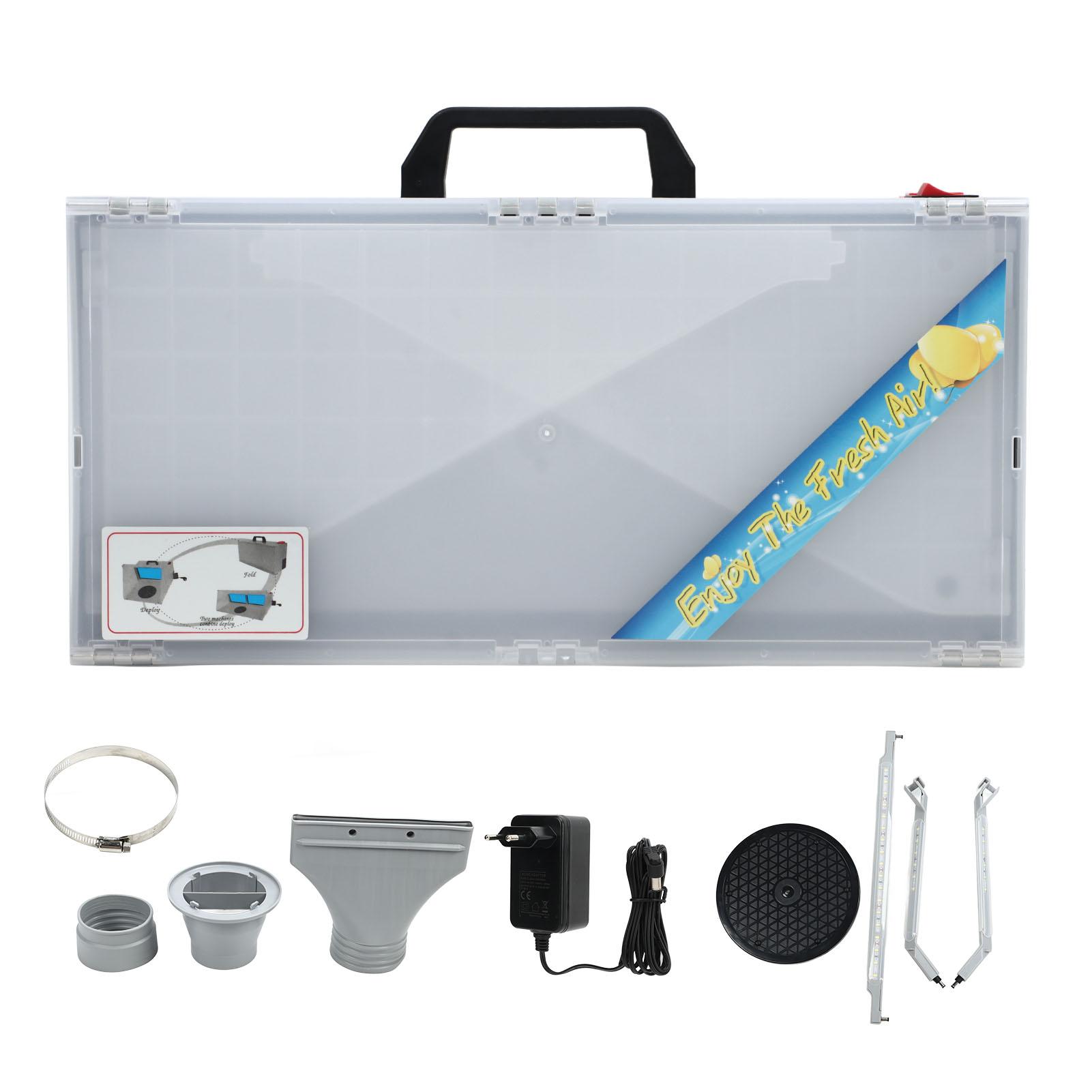 

Portable Airbrush Spray Booth with LED Light for Painting Cake Craft Nails T Shirts Professional Airbrush Spray Booth