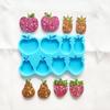 Fruit Pear Earring Decor Mold DIY Epoxy Resin Keychain Silicone Mold Pendant Mold Home Decorations Mold