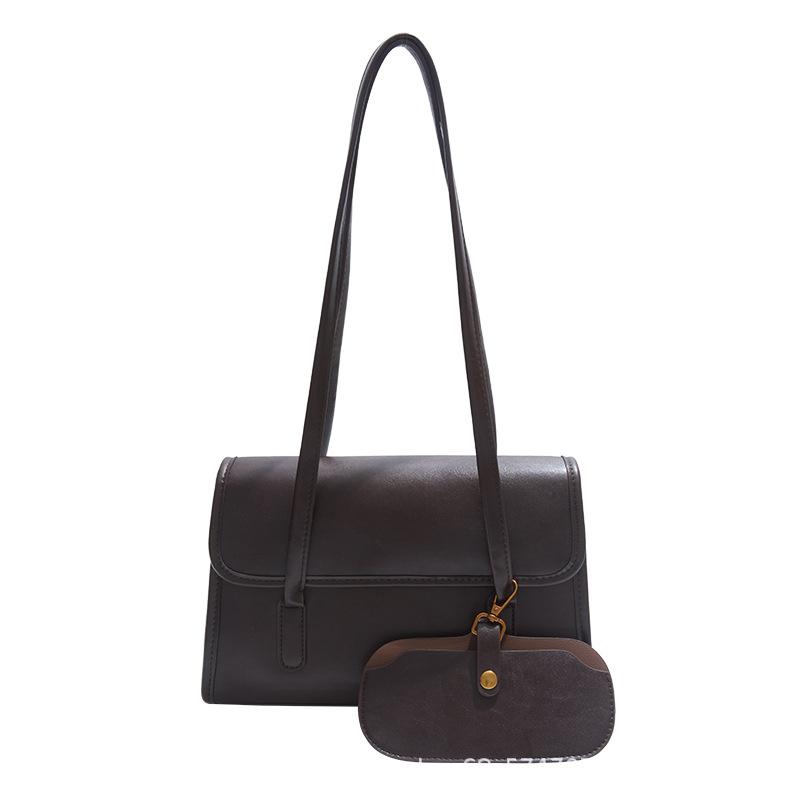 Fashion Light Luxury Simple Underarm Bag Women's 2025 New Large-capacity One-shoulder Small Square Bag Casual Retro Commuter Bag