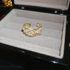 2025 Luxury Gold-Plated Pearl & Diamond Open Ring