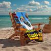 Personalisierbares, ultraweiches Strandtuch mit Bob der Baumeister-Thema, Ideal für Pool - Camping, Tauchen - Perfekter Reisebegleiter, Lebendiges Strandtuch.
