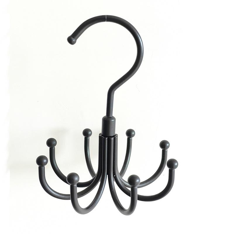 Multifunctional 6-Tier Pants Hanger with 8 Hooks & 10 Clips for Hats, Belts, and Underwear Storage