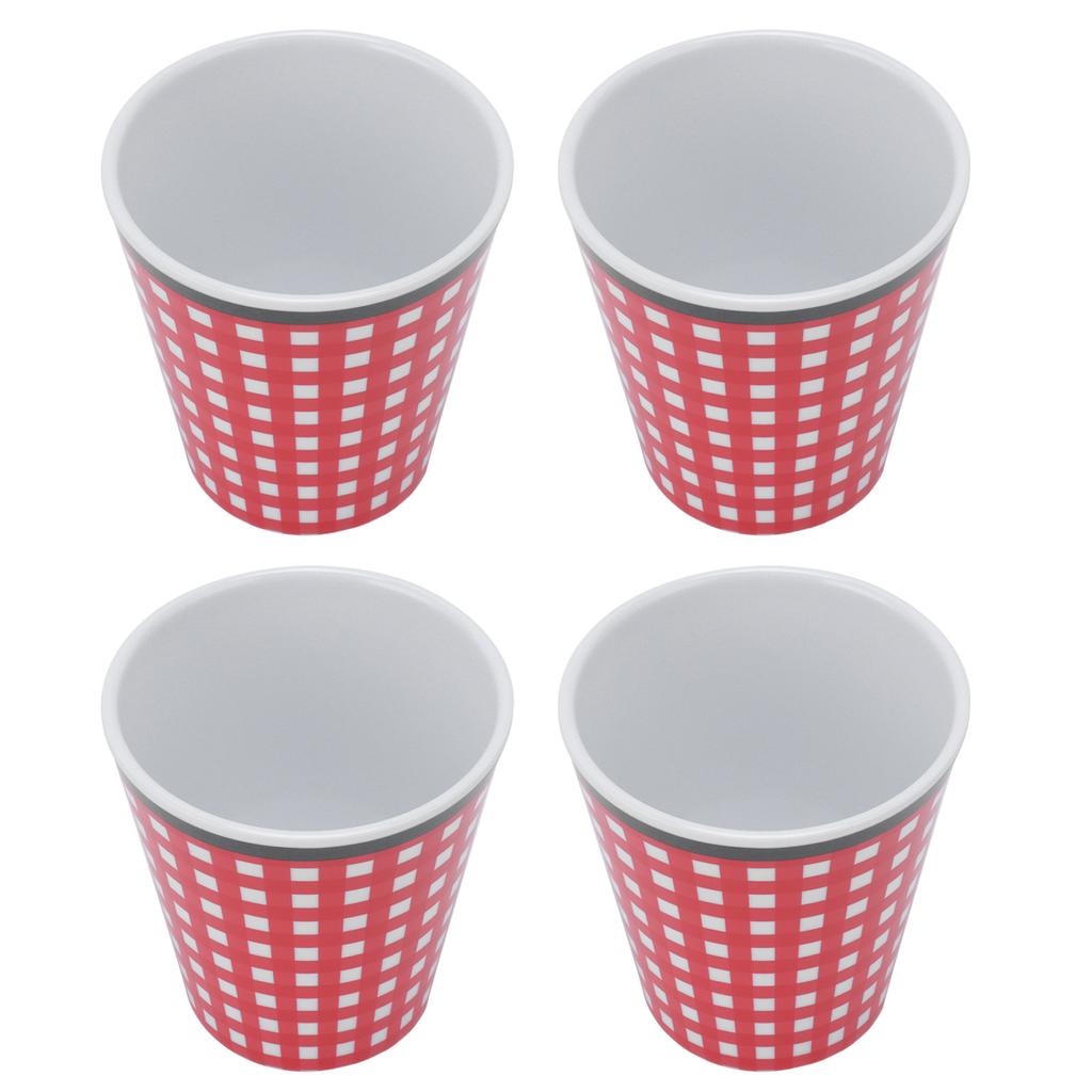 4Pcs/Set Imitation Porcelain Beverage Mug Originality Melamine Cup for Student School Home