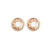 Irregular Hollow Round Stud Earrings Women'S Light Luxury Niche High-End Metal Earrings Temperament Niche Earrings