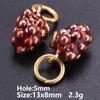 5pcs Fashion Strawberry Peach Watermelon Enamel Charm For Jewelry Making Supplies 3D Alloy Pendant DIY Accessories Findings Bulk