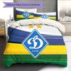 FC Dynamo Kyiv Pattern Bedding Quilt Set  Home Decoration  Gift (1 * duvet cover + 2 * pillowcase  without core)
