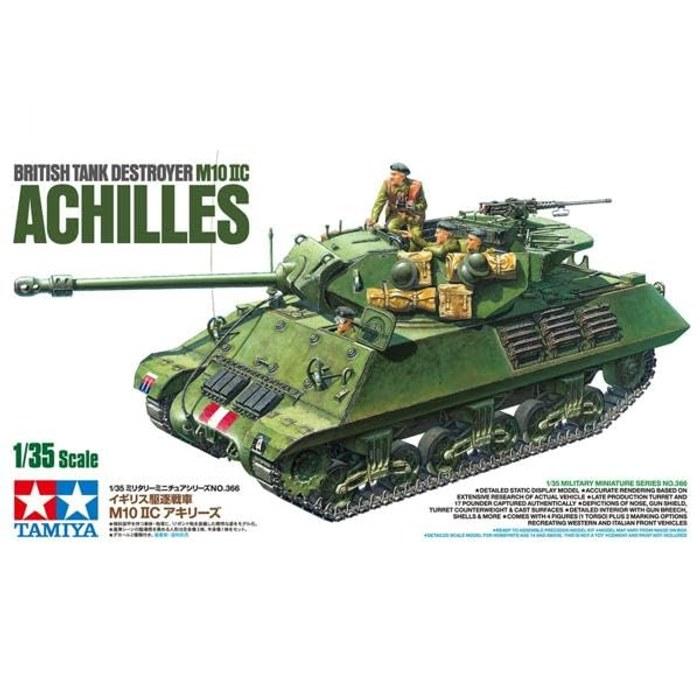 Tamiya 1/35 Military Miniature Series No.366 British Destroyer Tank M10 IIC Achilles Plastic Model 35366 1:35