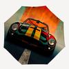 1pc Car Race Pattern Automatic Folding Umbrella - Compact 8-Rib Design, Durable Plastic & Iron, Lightweight for Outdoor Daily Use046