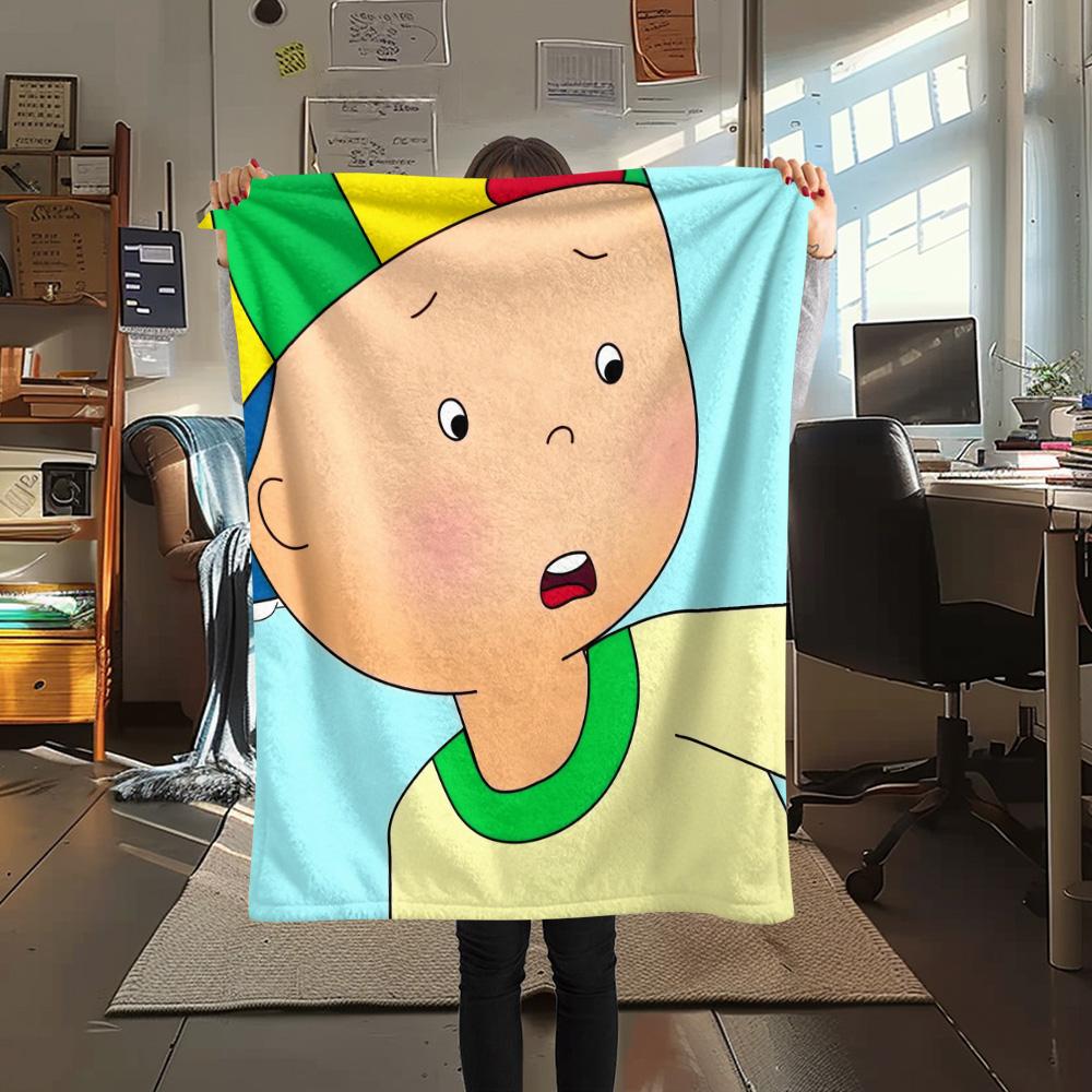 Caillou Aufdruck Flanelldecke, Hohe Qualität, Bequem für Alle Jahreszeiten, Heimdekoration, Wärme und Komfort