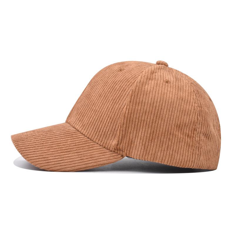 Neue thermische Baseballkappe, Cord-Baseballkappe Koreanische Version vielseitige karierte kältefeste Kappe