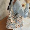 2024 New Japanese Retro Floral Canvas Tote - Large Capacity Shoulder Bag