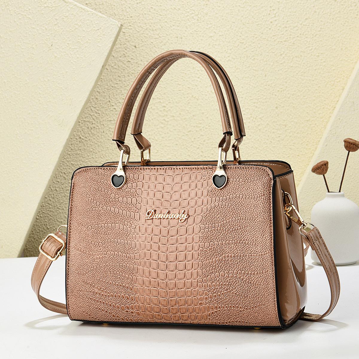 Retro Croc Pattern Premium Texture Handbags For Ladies, Multi-purpose Top Handle Shoulder Crossbody Daily Bags