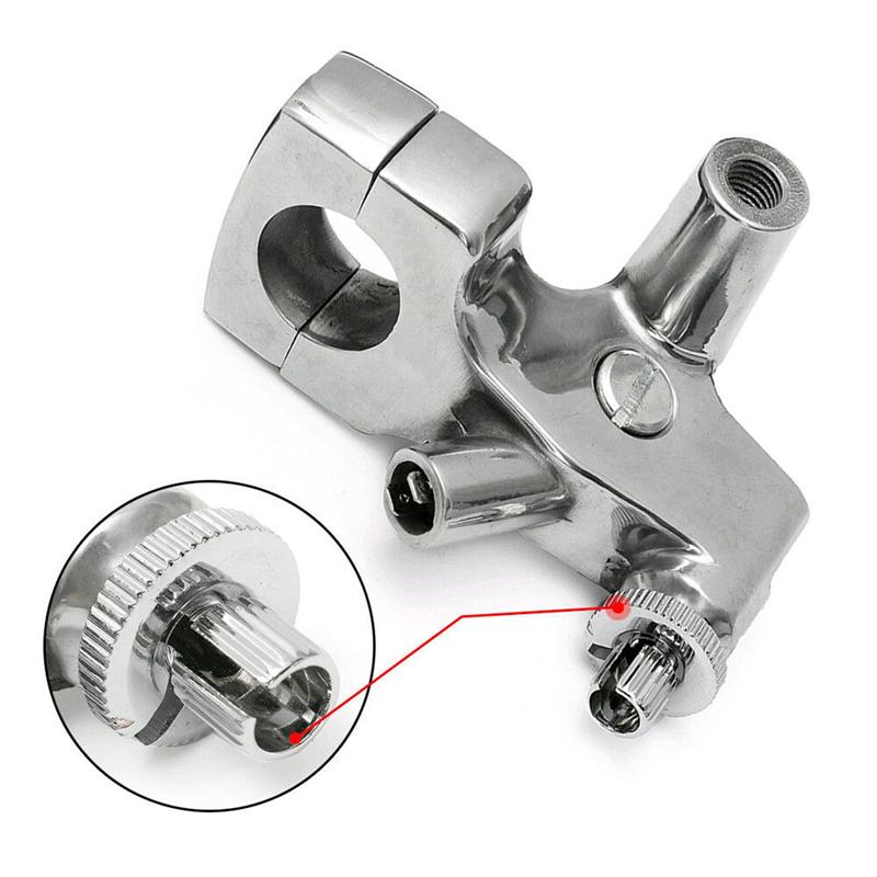 NEW-5Pcs 25Mm 1Inch Motorcycle Clutch Lever Mount Holder For Honda Shadow 600 VT750 Silver Aluminum Alloy