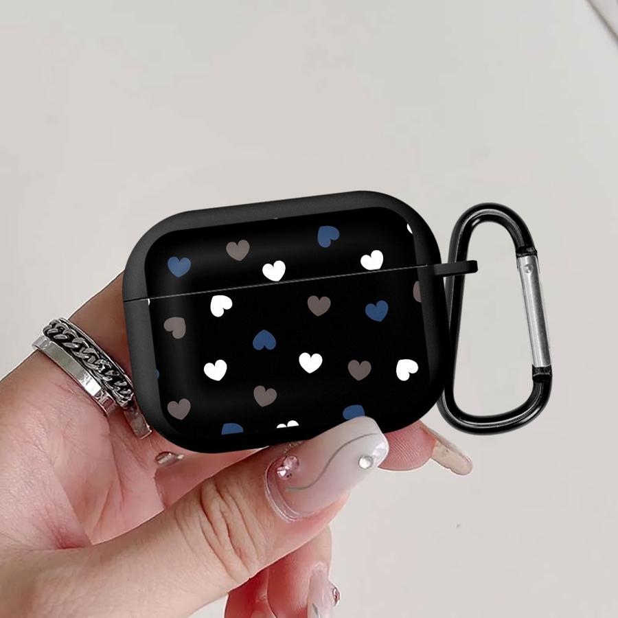 Brown Love Heart Case For Airpods Pro Pro3 2 4 1 Pro2 3 Earphone Cases Cover