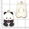 30 Mixed Black & White Enamel Panda Charms for DIY Jewelry