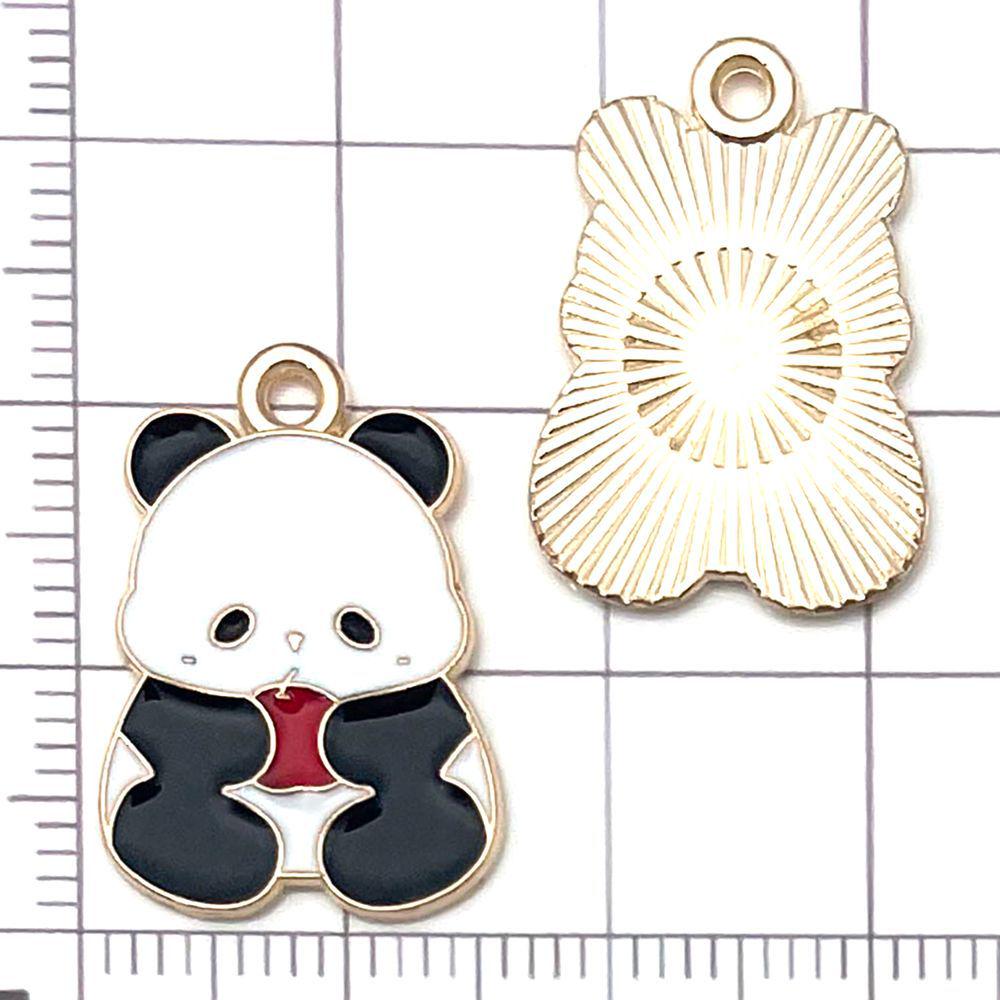 30 Mixed Black & White Enamel Panda Charms for DIY Jewelry