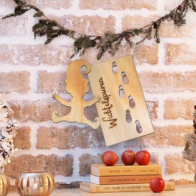 Gnome Footprint Template Wooden Footprint Stencils Christmas Gnome Shape Wooden Stencil Home Christmas Decoration Accessories
