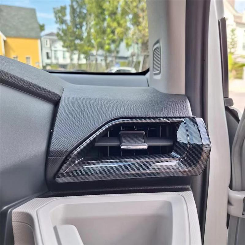 Authentic For Toyota Veloz -2024 Carbon Fiber Car Center Dashboard Side Air Outlet Cover Trim Interior Replacement Parts carbon fiber