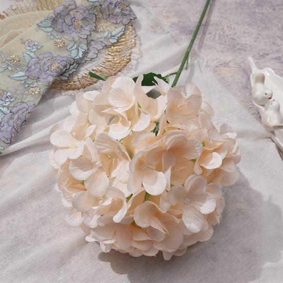 Real Touch Artificial Hydrangea Flower 27.5" Full Fake Hydrangea Flower Lifelike Faux Silk Hydrangeas for DIY Wedding Bouquet Spring Indoor