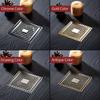 Drains 10*10cm Solid Brass Chrome Silver Shower Drain Bathroom Square Cover Anti-odor Hair Strainer Balcony Floor DrainBS-8109A