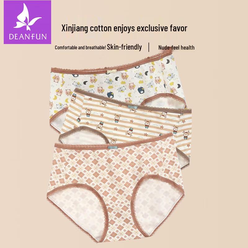 

Die An Fen Women s Mid-Rise Cotton Cartoon Briefs (3-Pack) L