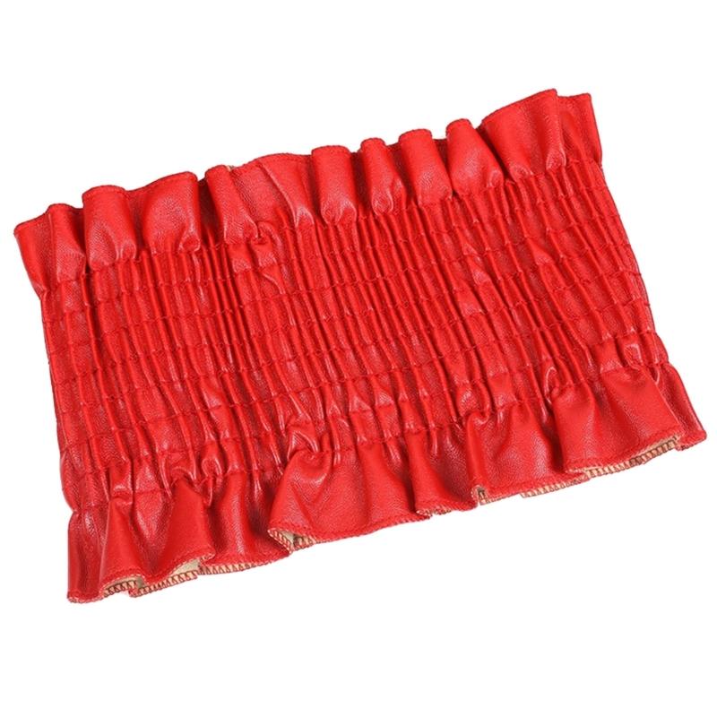 Модный женский пояс-корсаж с рюшами, костюм, украшение под грудь, украшение на талию, пояс для джинсов, цепочка на платье для вечеринки красный