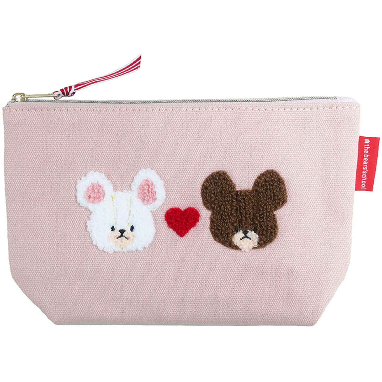 

Nakajima Corporation The School Heart Makeup Pouch H12 x W19 x D5cm Bears 206909-25
