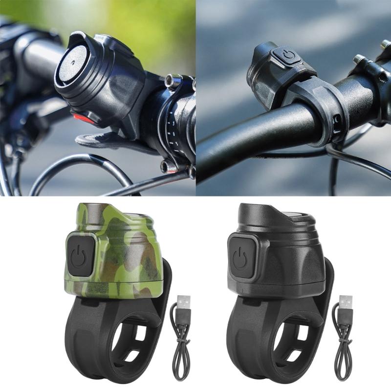 USB dobíjecí elektrický klakson na MTB kolo 80dB Elektronické zvonky na jízdní kolo 6 zvukových režimů Zvonky na kolo pro děti i dospělé