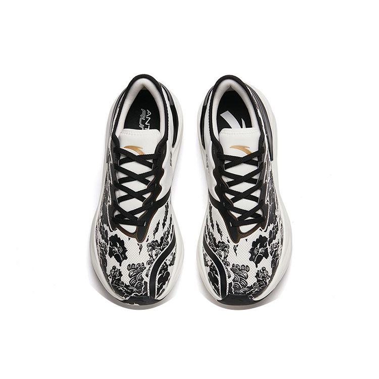 Anta 2.0 Shock Absorbing Wear Resistant Non Slip Low Top Running Shoes Men Running Shoes Black White 112215586-3