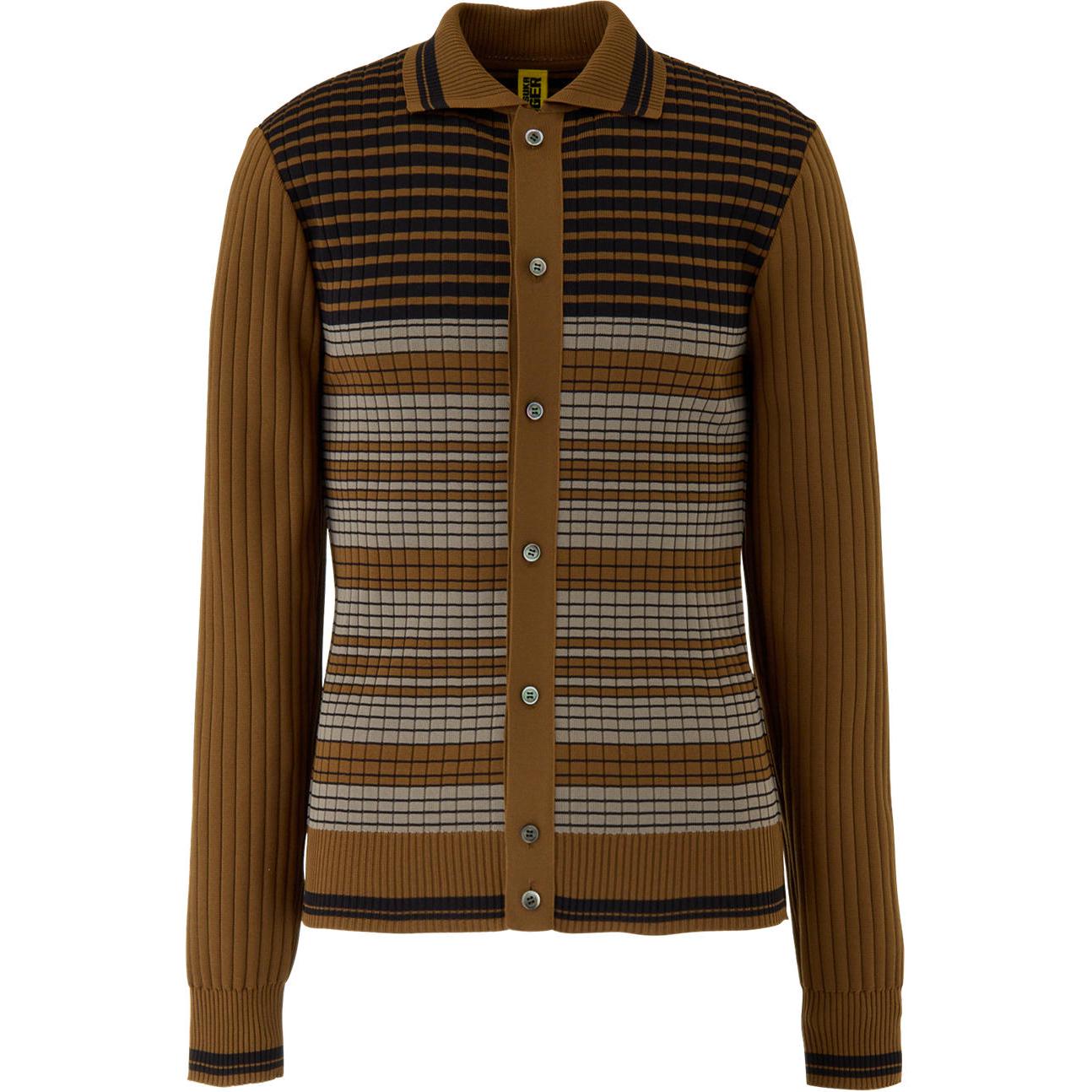 

ONITSUKA TIGER Вязаный кардиган мужской кардиган коричневый 2181A907-200 S